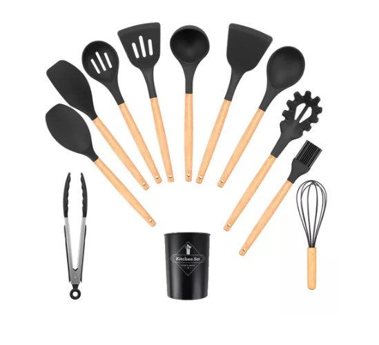 KIT COZINHA SILICONE 12 PEÇAS